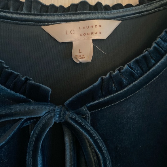 LC Lauren Conrad Blue Tiered Tie Front - Picture 3 of 6